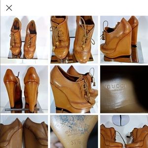 100% Authentic Butterscotch Gucci Wedges